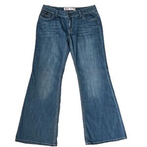 Mossimo Supply Co Size 15 Low Rise Bootcut Flare Jeans Flap Pockets Y2K Western